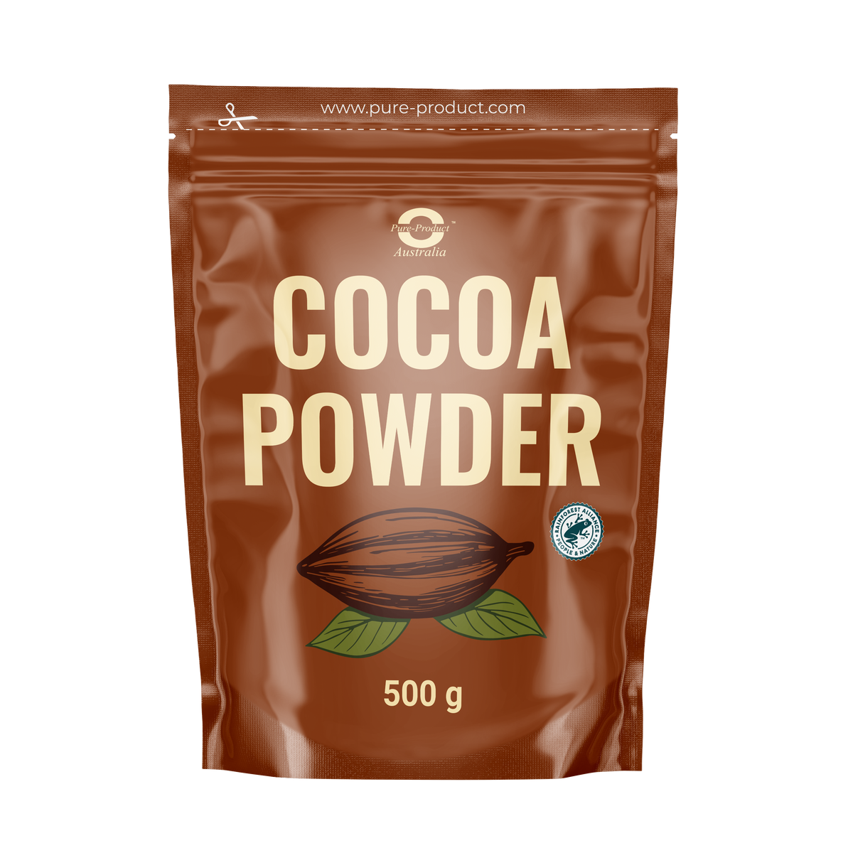 Unsweetened cocoa powder pouch - Pure Product Australia