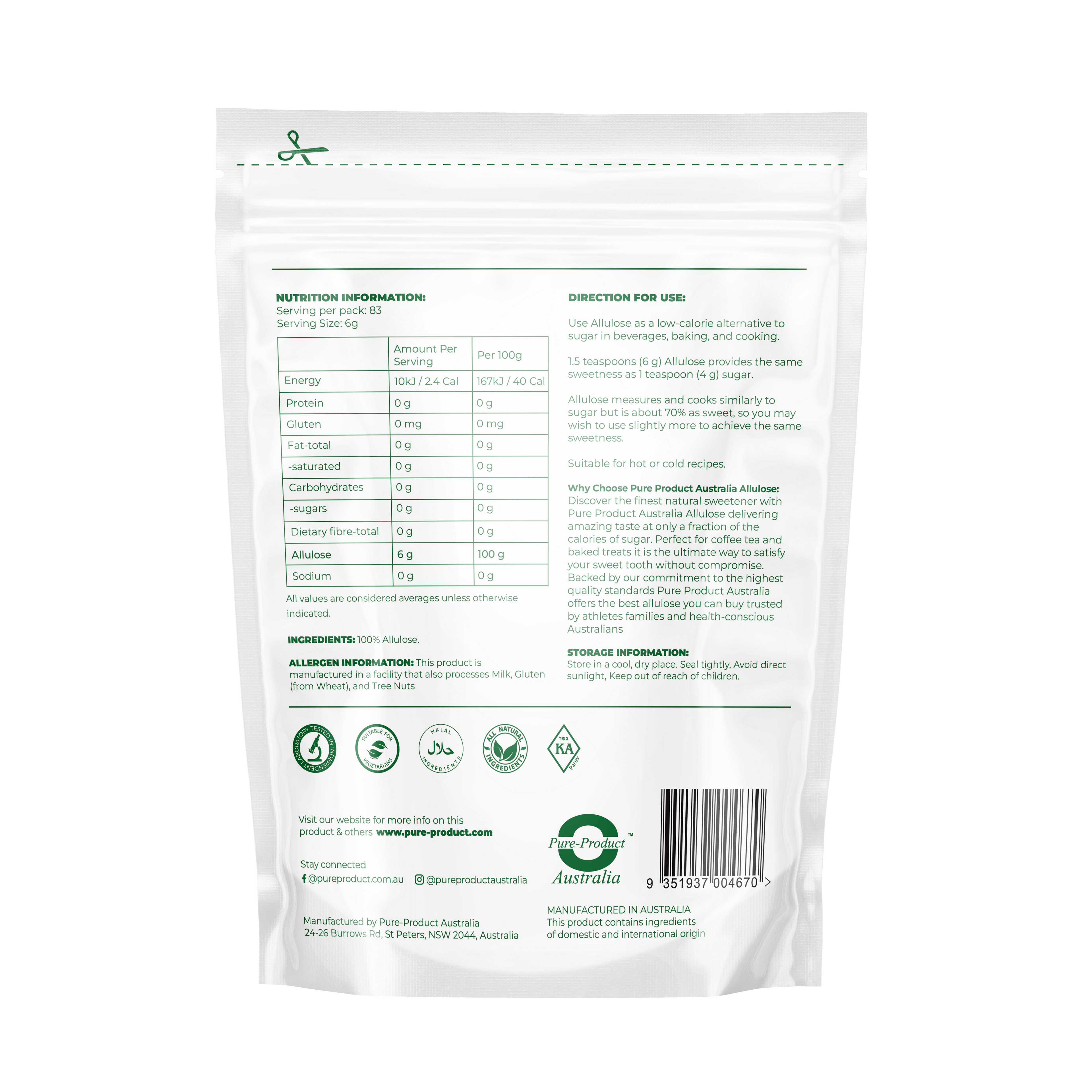 Allulose 100% Natural Sweetener