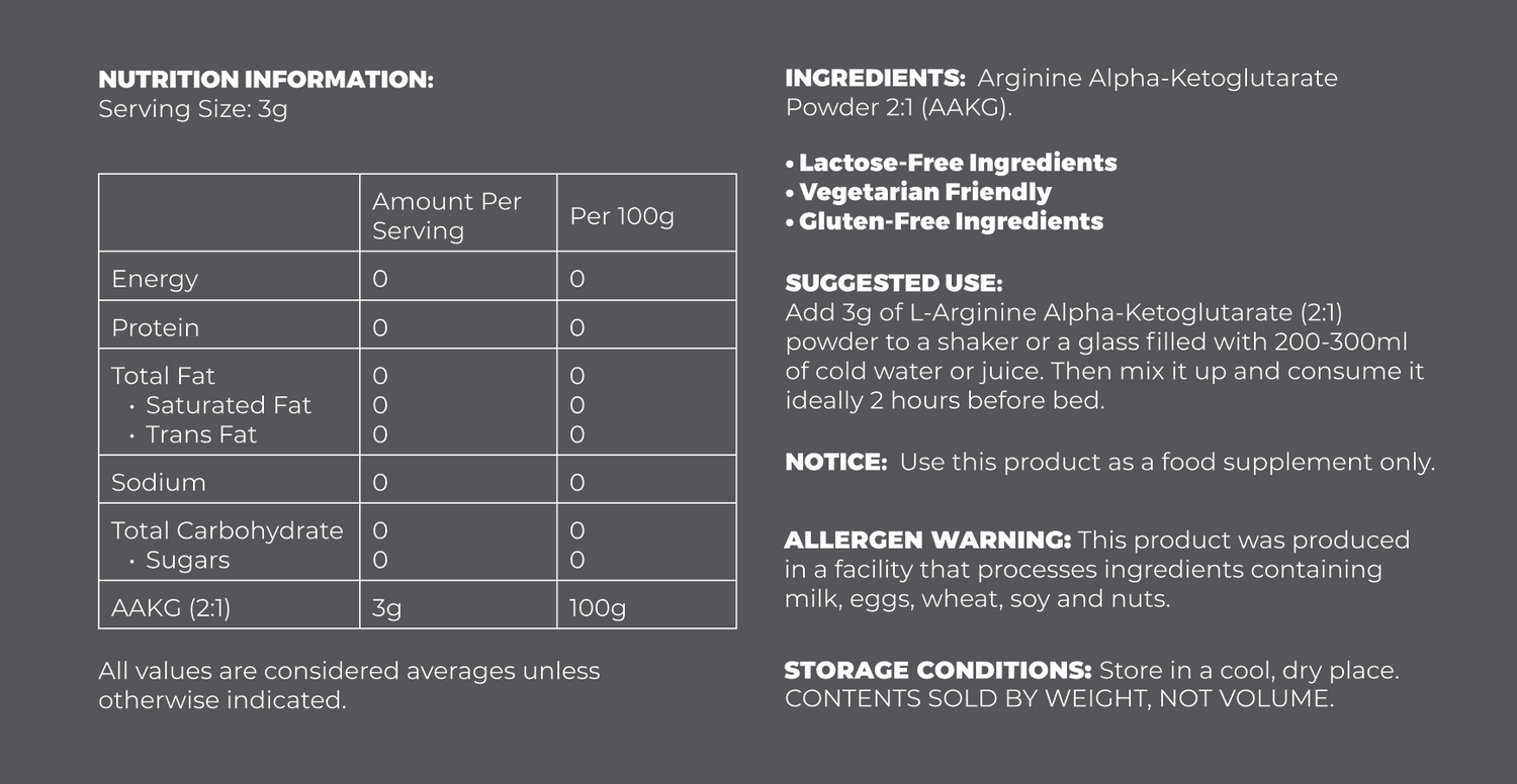L-Arginine Alpha-Ketoglutarate 2:1 (AAKG)