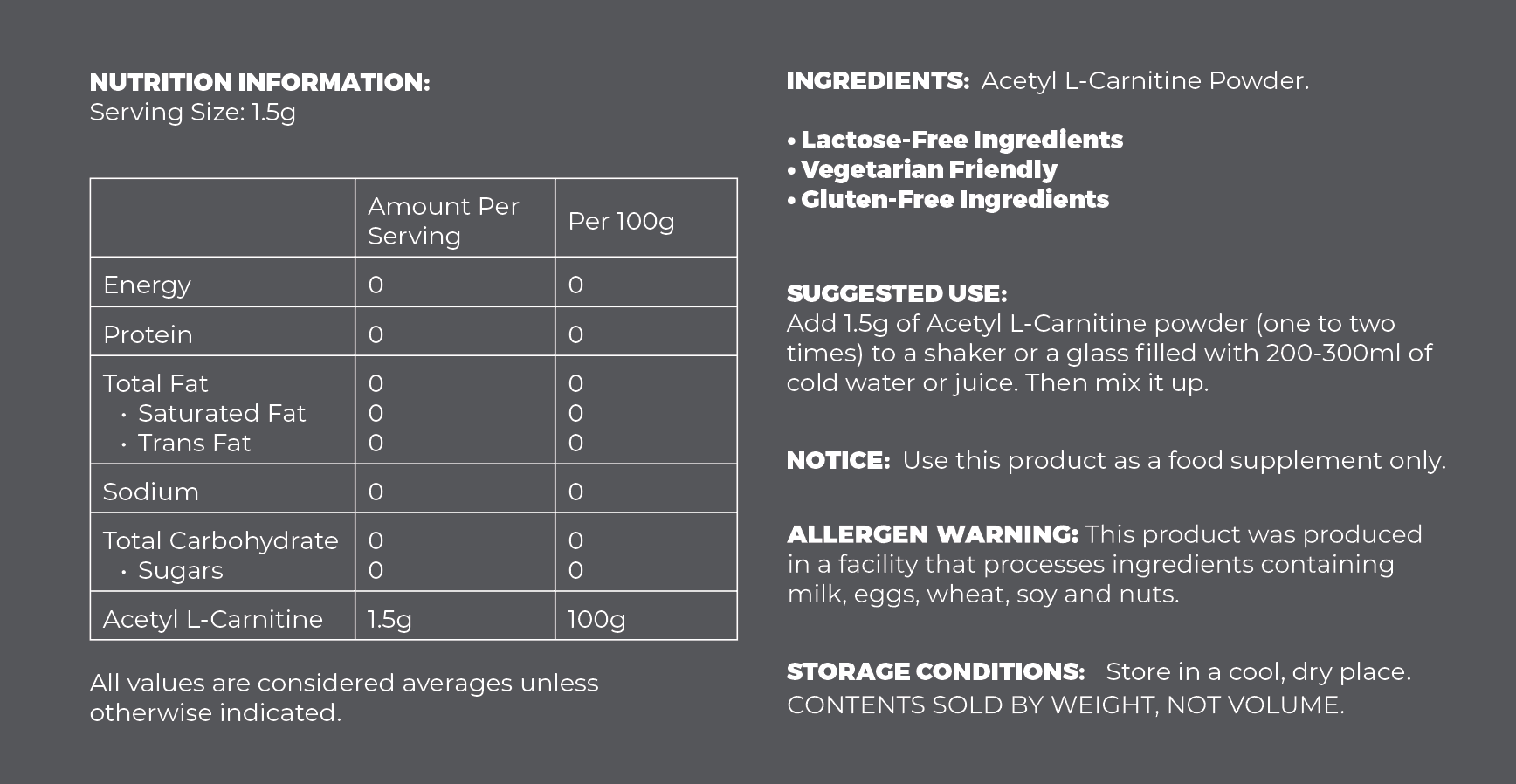Acetyl L-Carnitine Powder (ALCAR)