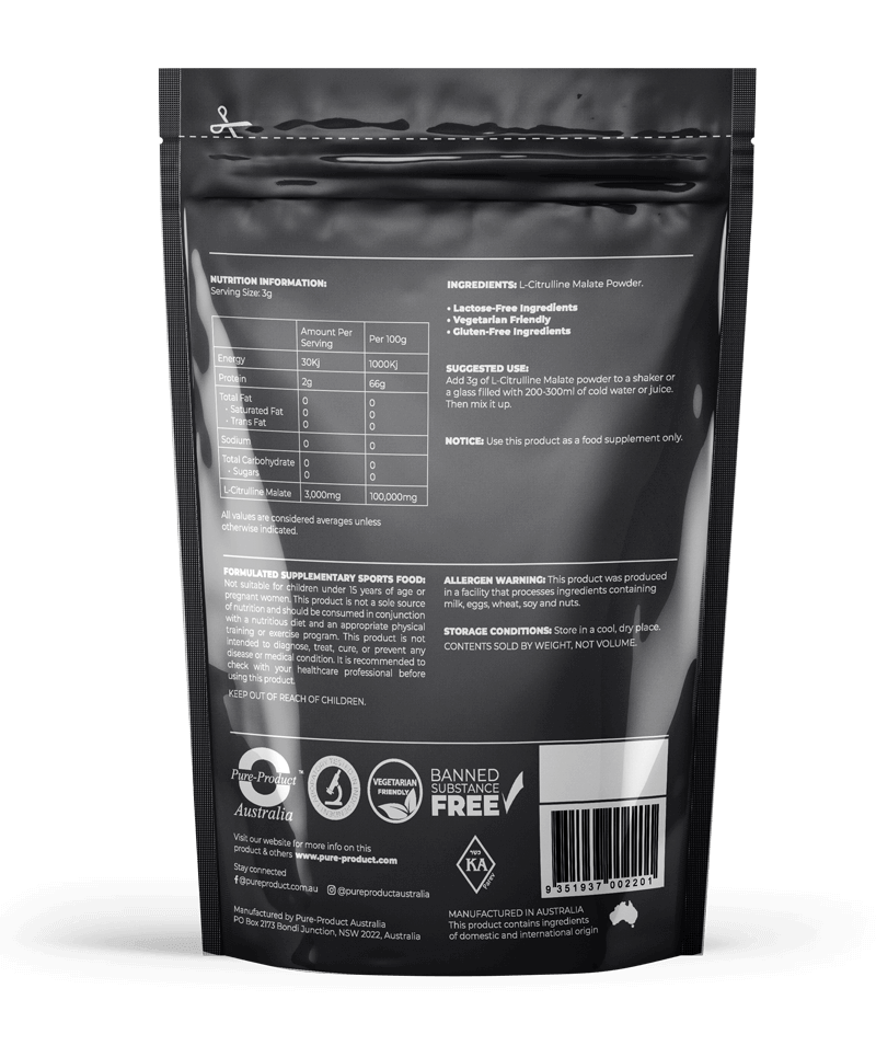 L-Citrulline Malate Powder, Pure Product Australia