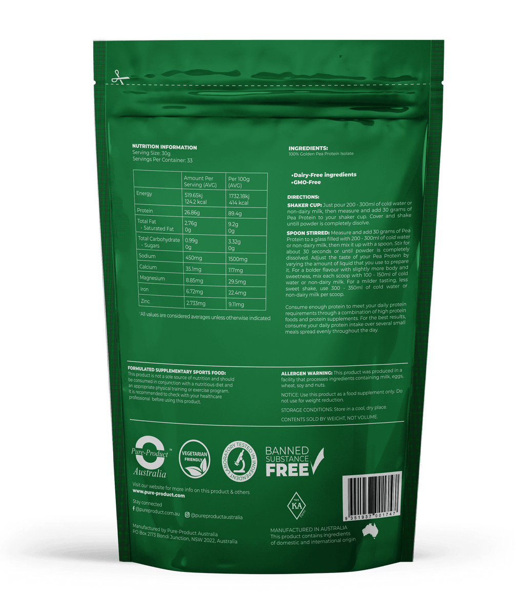 Premium Pea Protein Powder Pure Product Australia