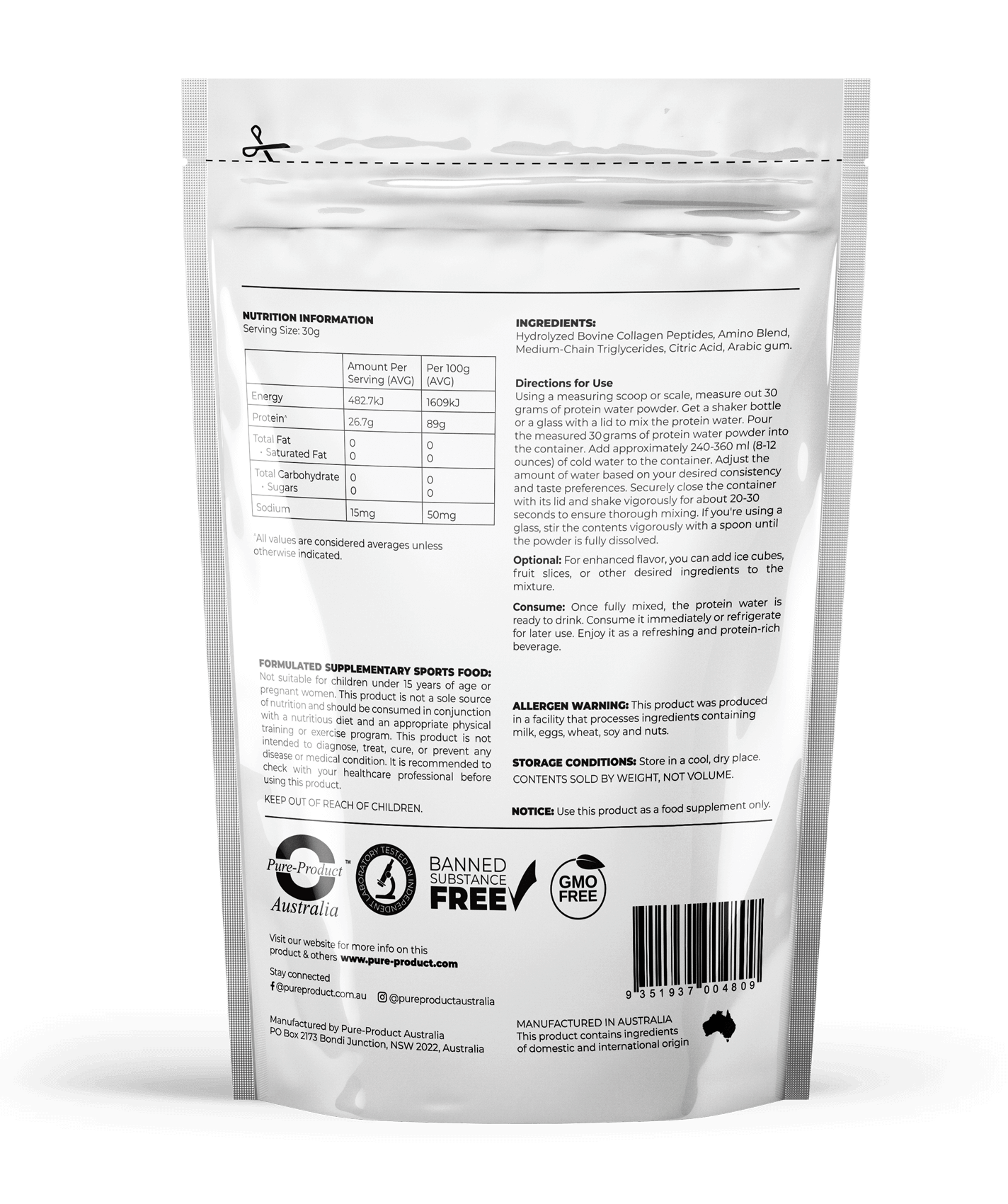 Clear Protein Powder Pure Product Australia, Energize with our refreshing Clear Protein Water. Packed with goodness, it&