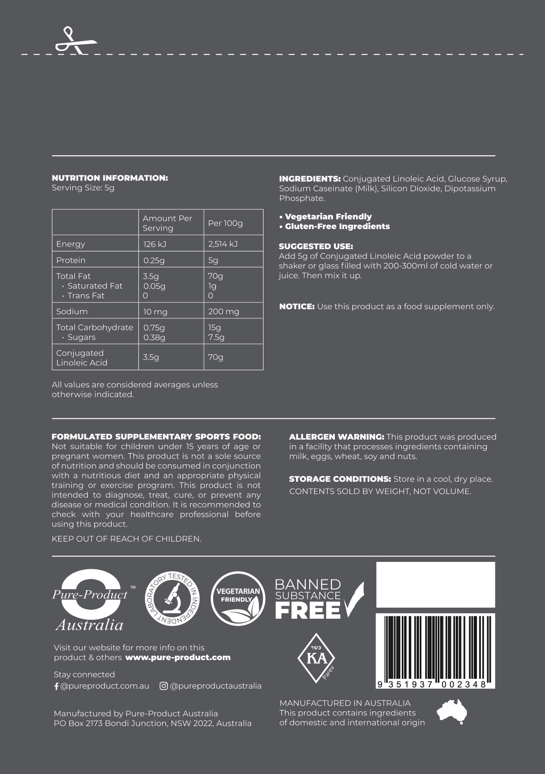 Conjugated Linoleic Acid Powder (CLA)