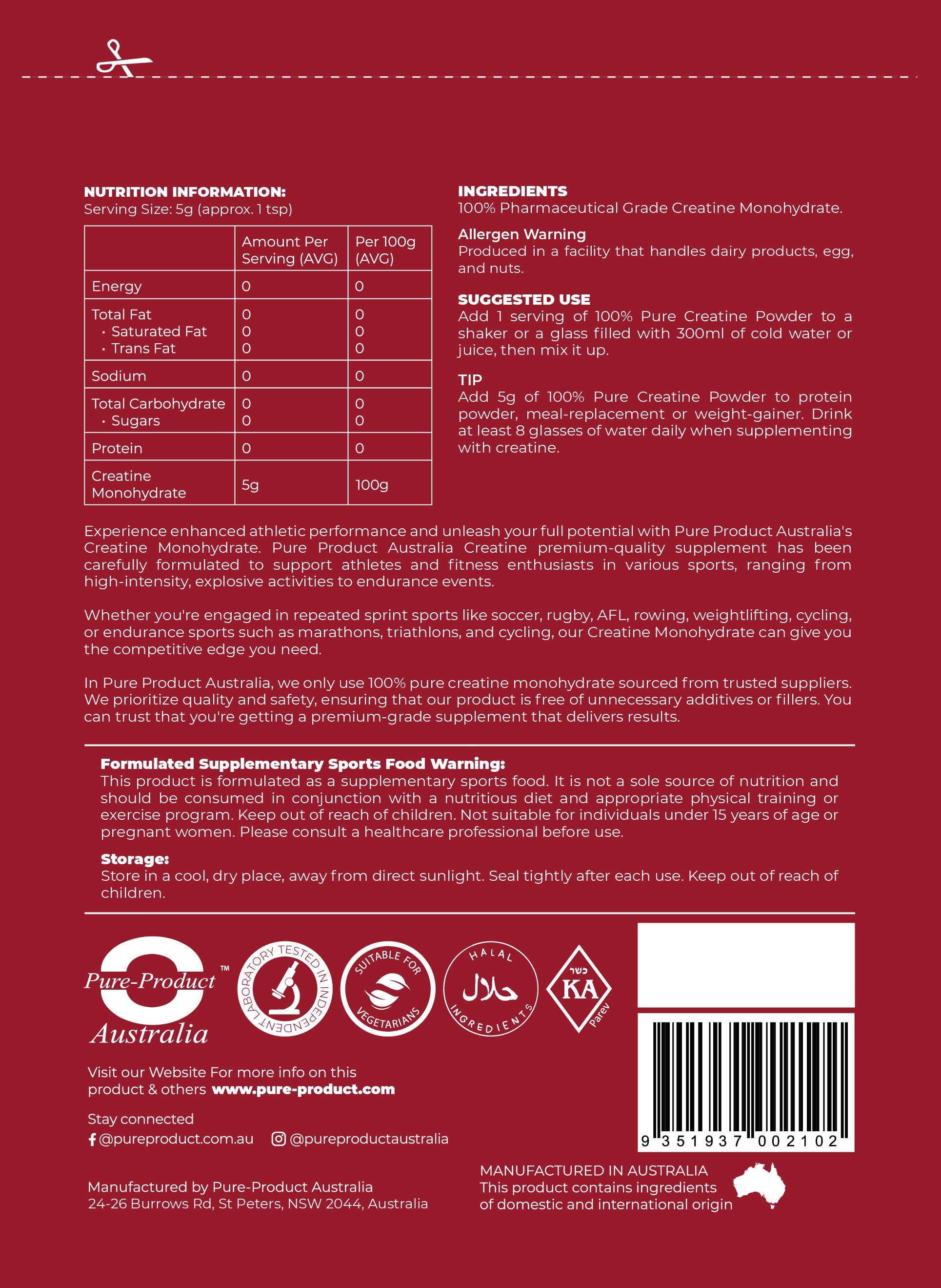 Creatine Monohydrate Powder