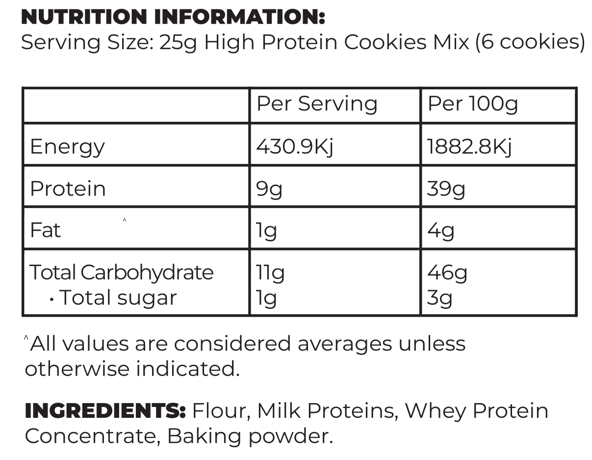 High Protein Cookies Mix