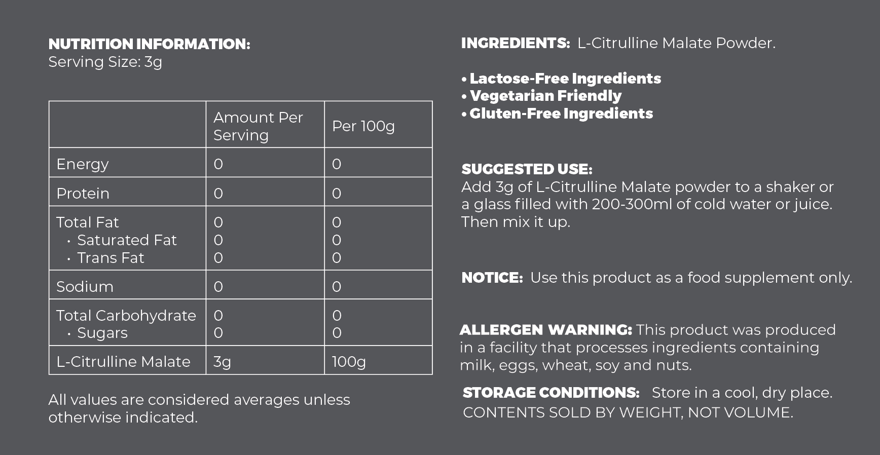 L-Citrulline Malate Powder