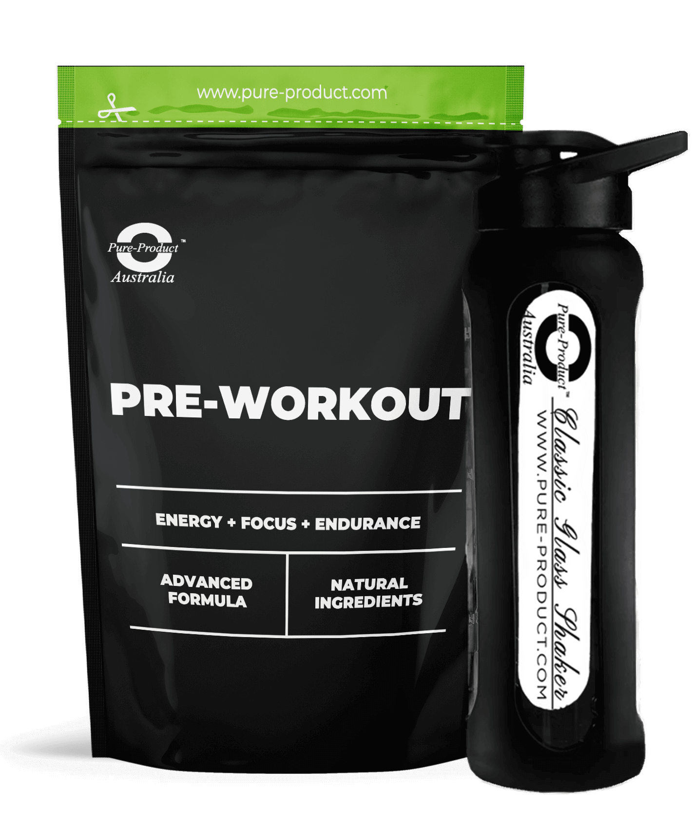 Pure Pre-Workout - Energy, Focus, Endurance Supplement for Elite Athletes, Advanced Formula, Natural Ingredients
