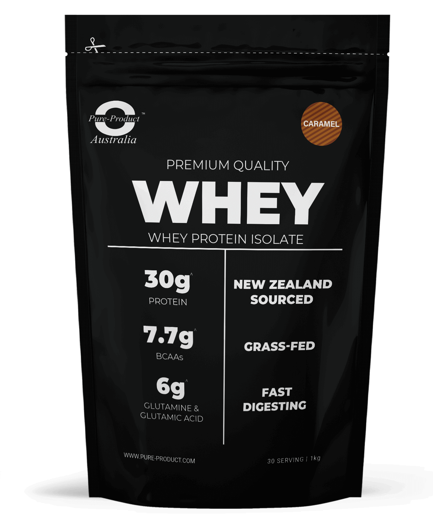 Whey protein isolate caramel