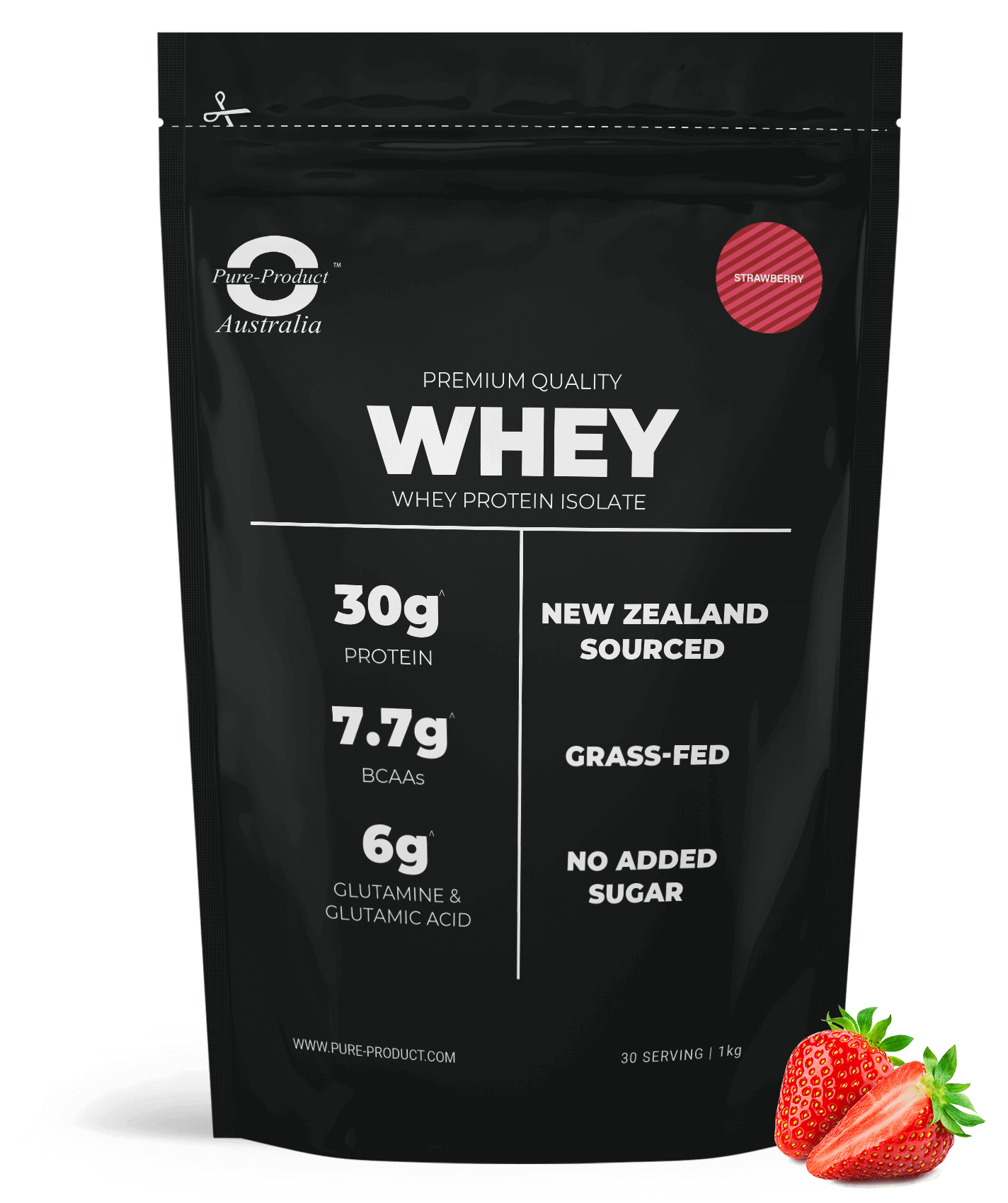Whey protein isolate strawberry
