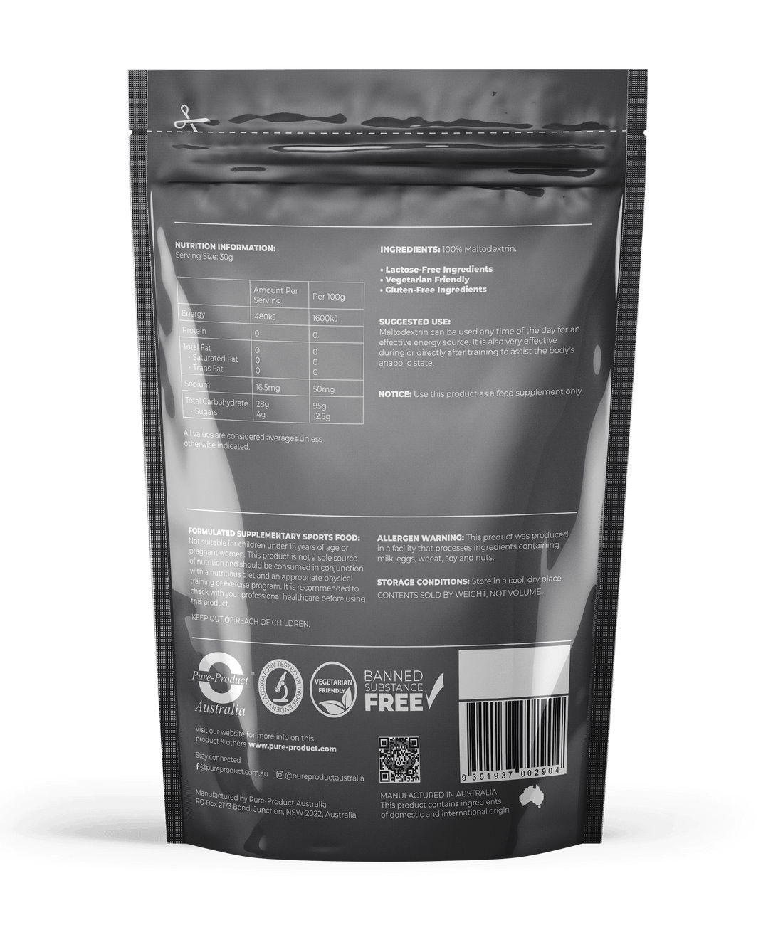 Maltodextrin, Pure Product Australia
