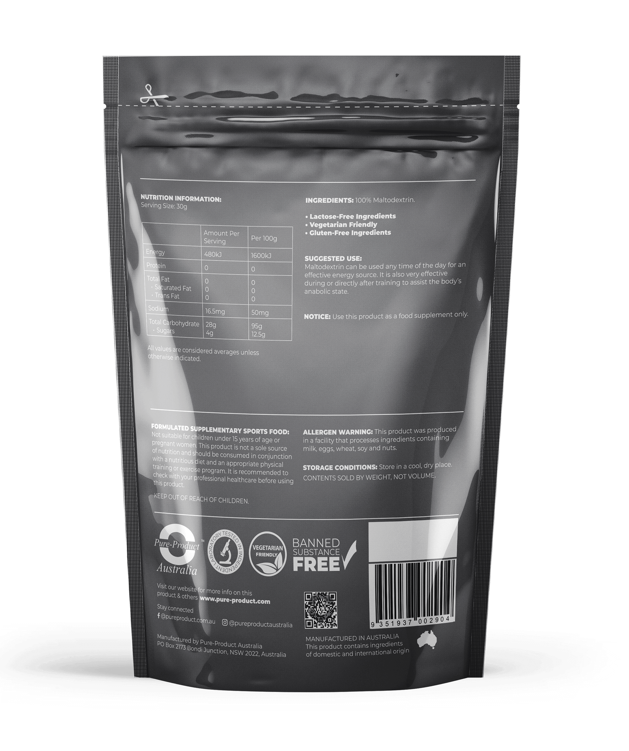 Maltodextrin, Pure Product Australia