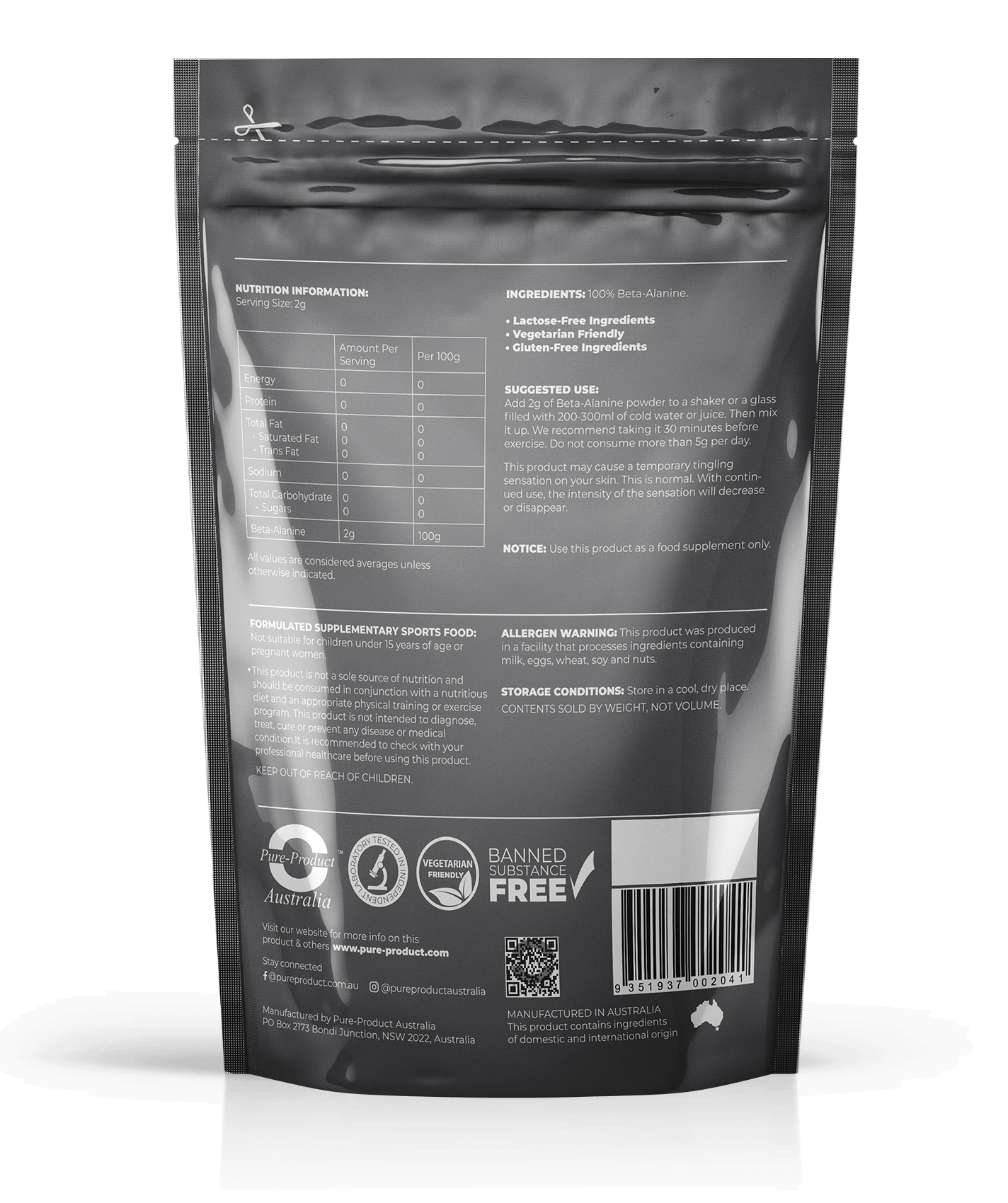 Beta Alanine, Beta-Alanine is a non-essential amino acid. It is naturally made by the body but also found in animal products. Beta Alanine&