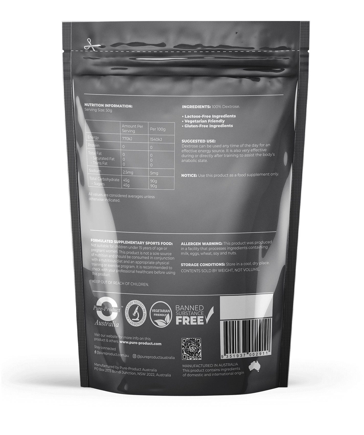 Dextrose Monohydrate, Dextrose Monohydrate is the most important font of energy for cells and tissues of our body. In fact, it is used especially by the brain and red cells, but it is essential for the metabolism of all the cells in the body. It is used f