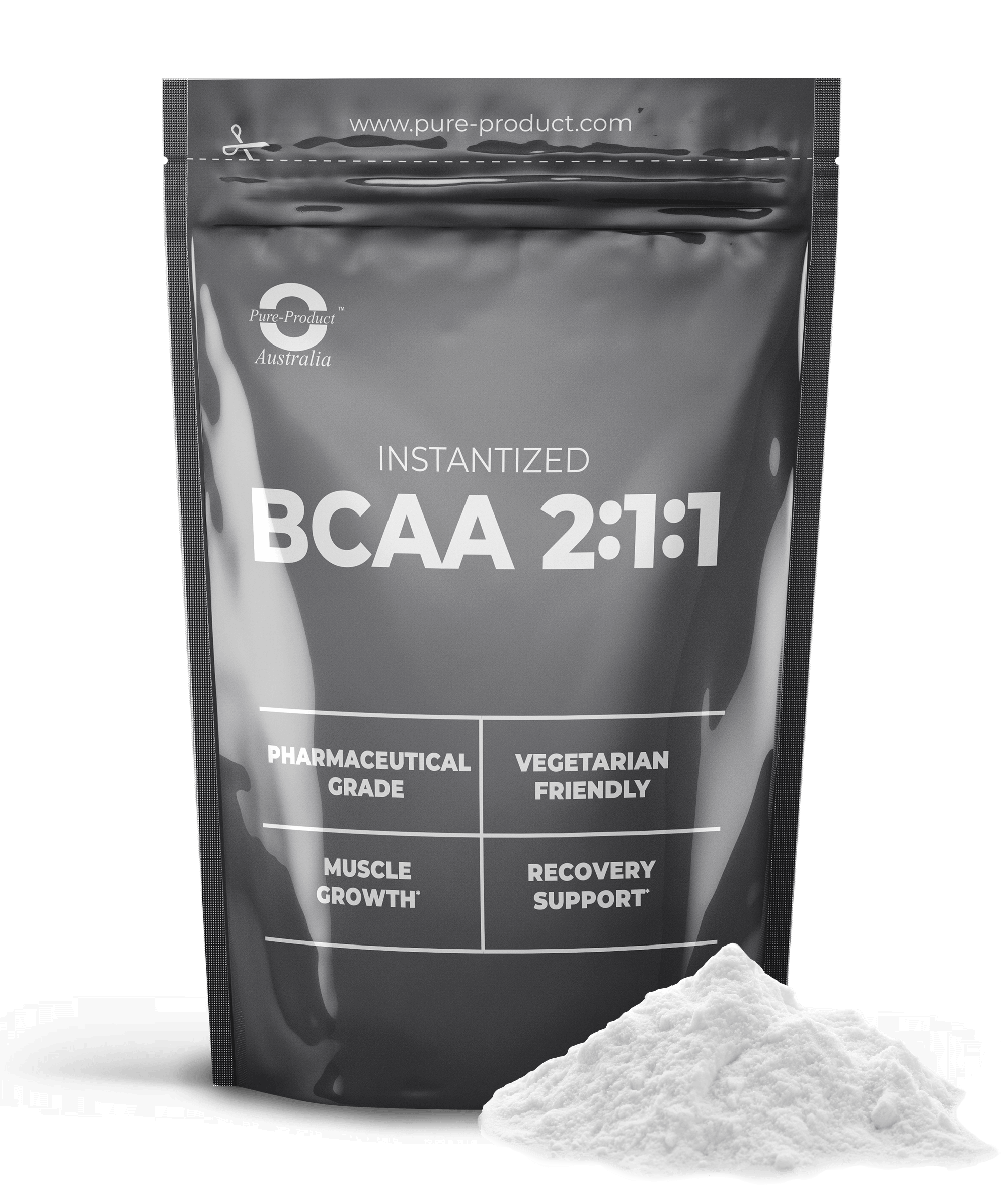 BCAA Powder 2:1:1, Branched Chain Amino Acids (BCAAs) are three of the nine Essential Amino Acids with similar structures that beneficially influence the muscles. As they cannot be naturally produced by our body, they must be obtained through protein-rich