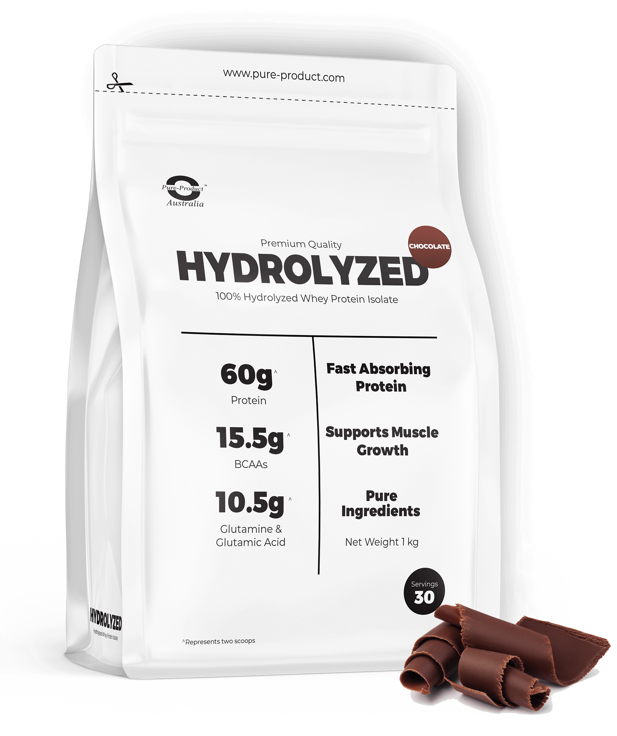 Premium quality Hydrolyzed Whey Protein Isolate with fast absorbing protein, supports muscle growth, and pure ingredients.