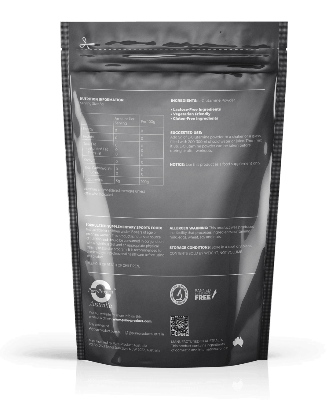 L-Glutamine, Glutamine is the most common amino acid found in your muscles - over 61% of skeletal muscle is Glutamine. Glutamine consists of 19% nitrogen, making it the primary transporter of nitrogen into your muscle cells. During intense training, Gluta