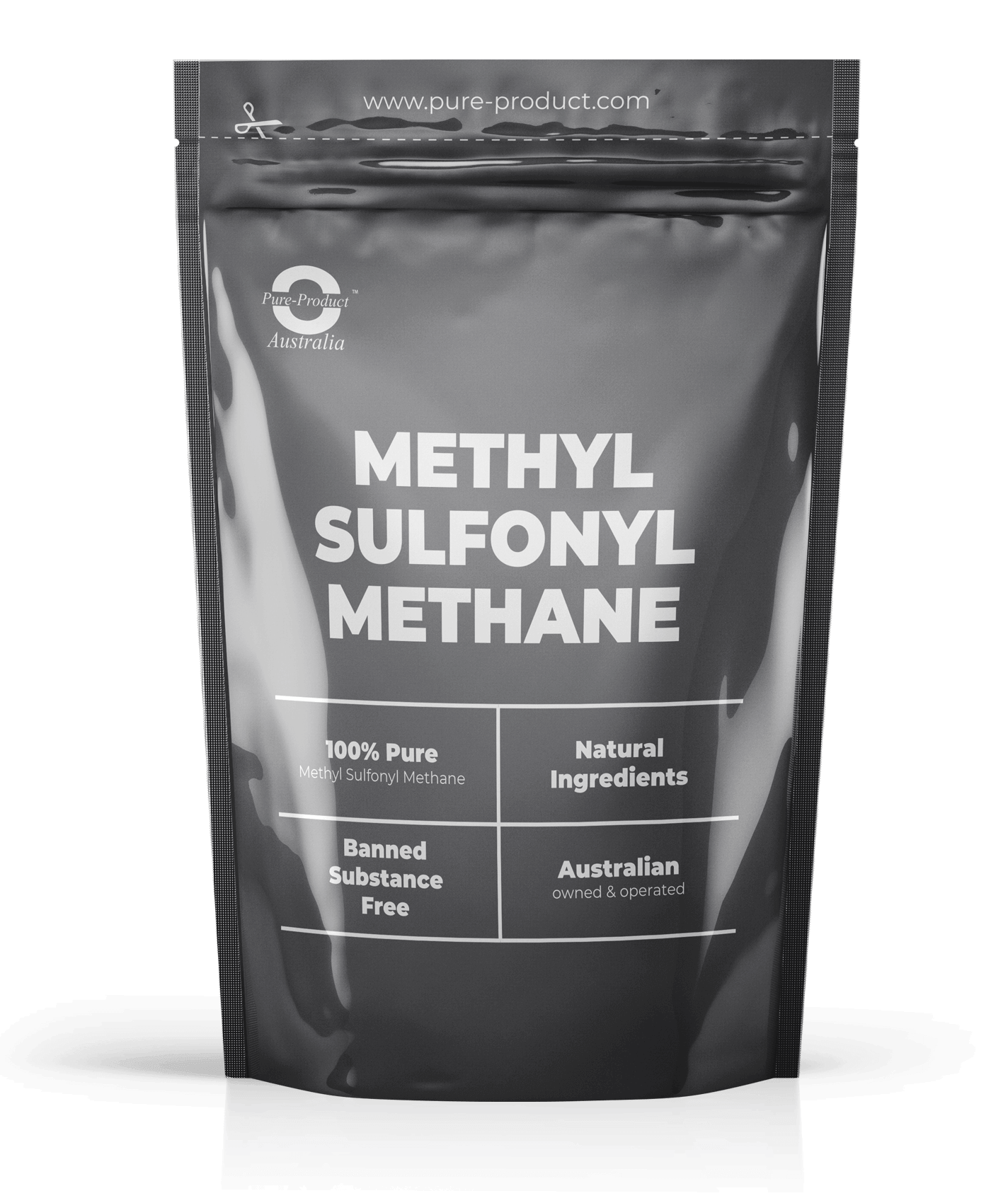 Methyl Sulfonyl Methane MSM supplement pure organic sulfur compound with natural ingredients, banned substance free.