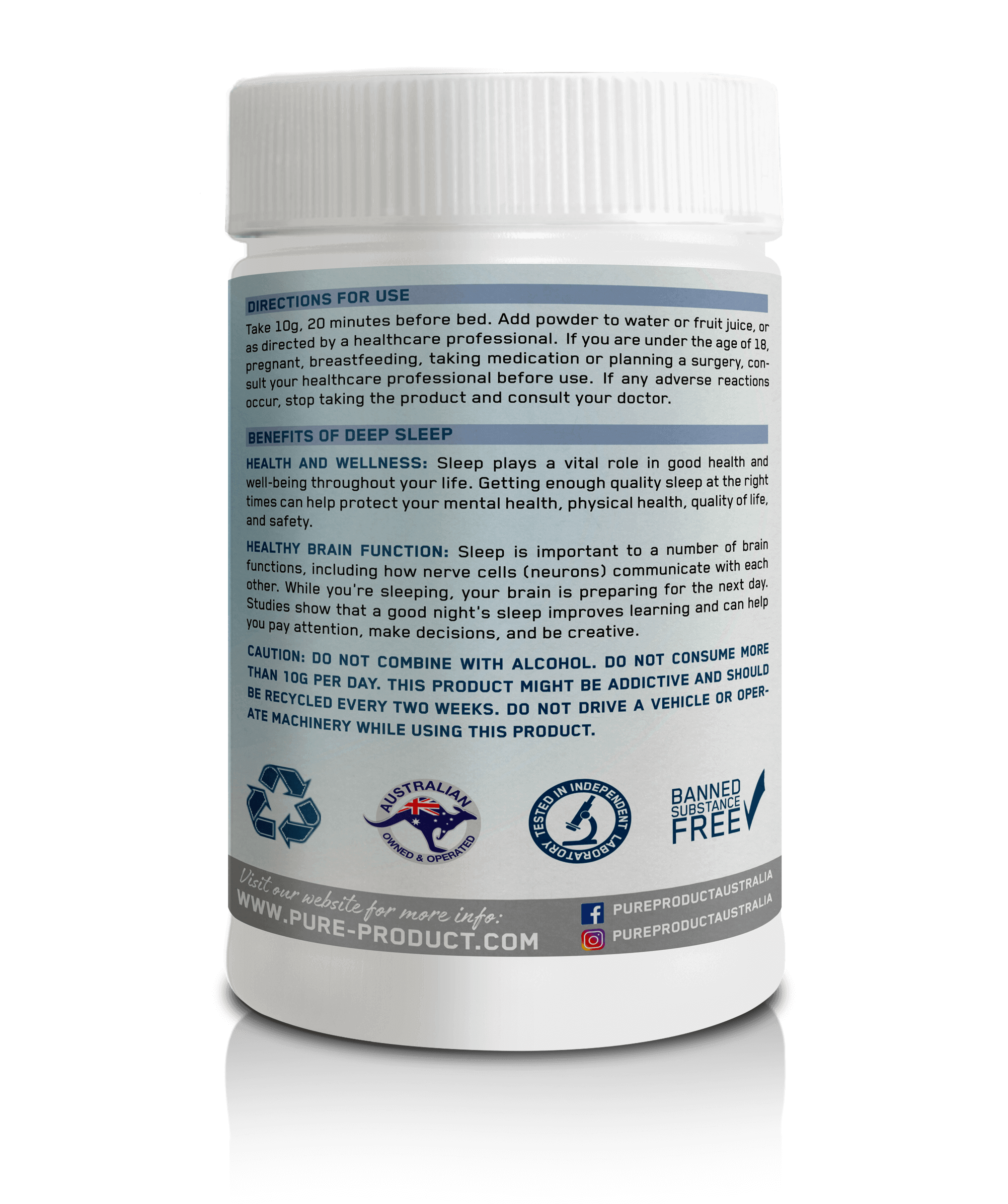 Deep Sleep Pure Product Australia Sleep plays a vital role in good health and well-being throughout your life. Getting enough quality sleep at the right times can help protect your mental health, physical health, quality of life, and safety. The way you f