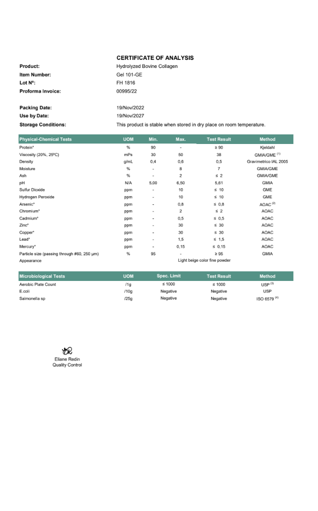 Clear Protein water   Lab Test Results 092026