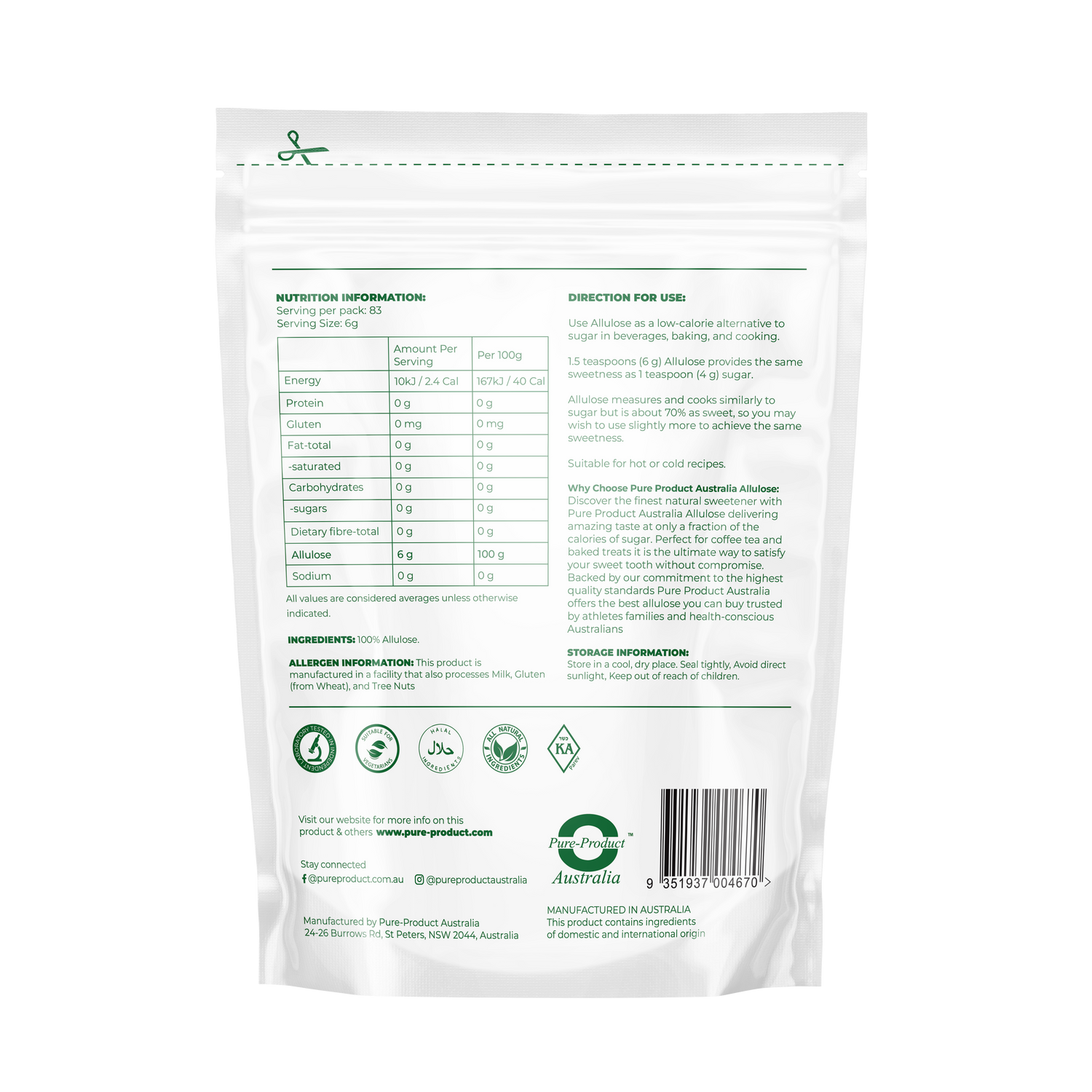 Allulose 100% Natural Sweetener