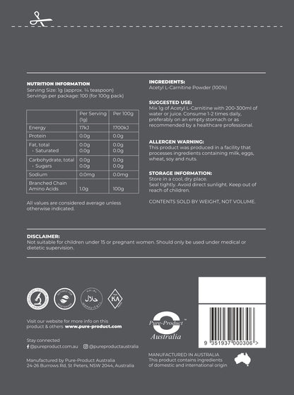 N-Acetyl Cysteine NAC powder Pure Product Australia
