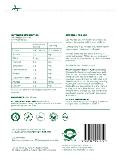 Allulose 100% natural sweetener Pure Product Australia