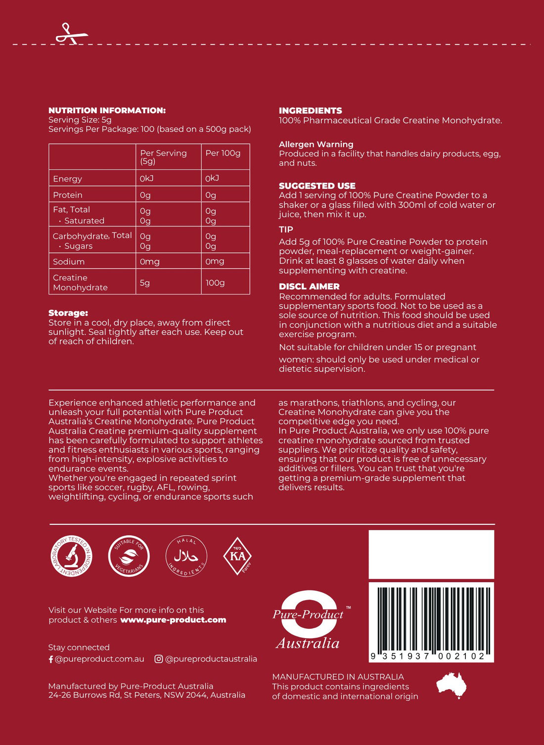 Creatine Monohydrate Powder