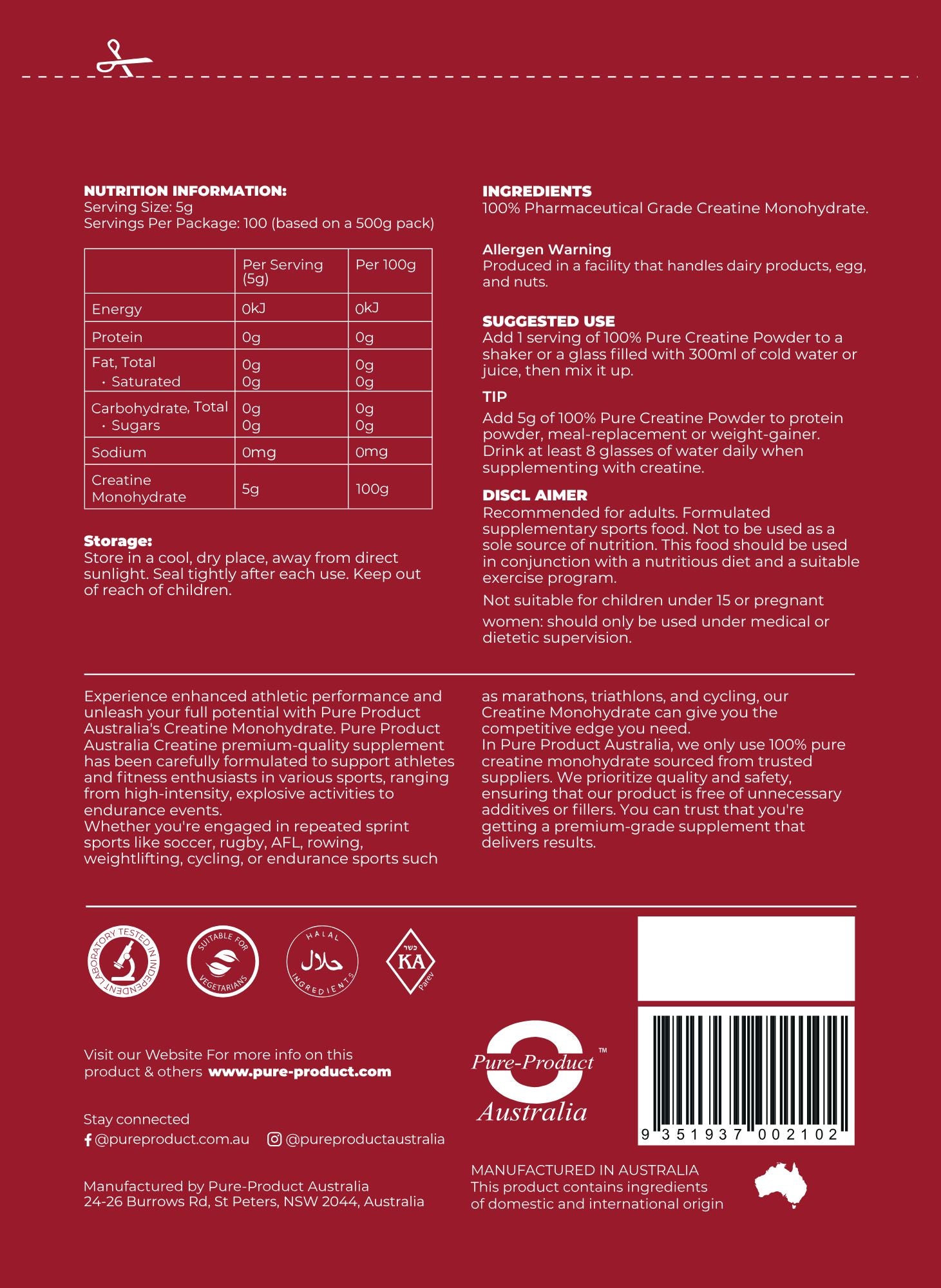 Creatine Monohydrate Powder