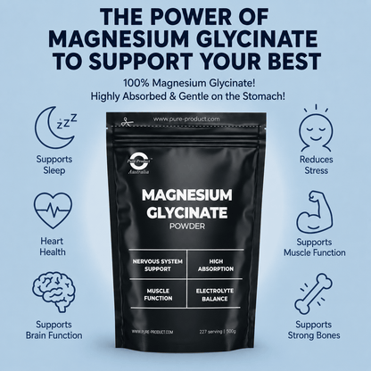 Magnesium Glycinate powder mixed in water Pure Product Australia