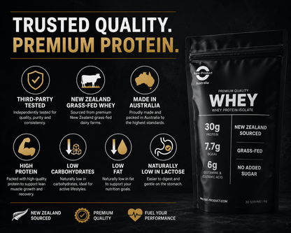 Whey protein isolate lifestyle image Pure Product Australia