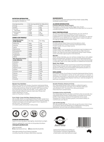 Hydrolyzed Whey Protein Isolate (HWPI)