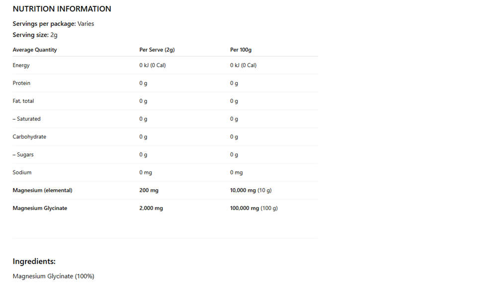 Magnesium Glycinate Powder