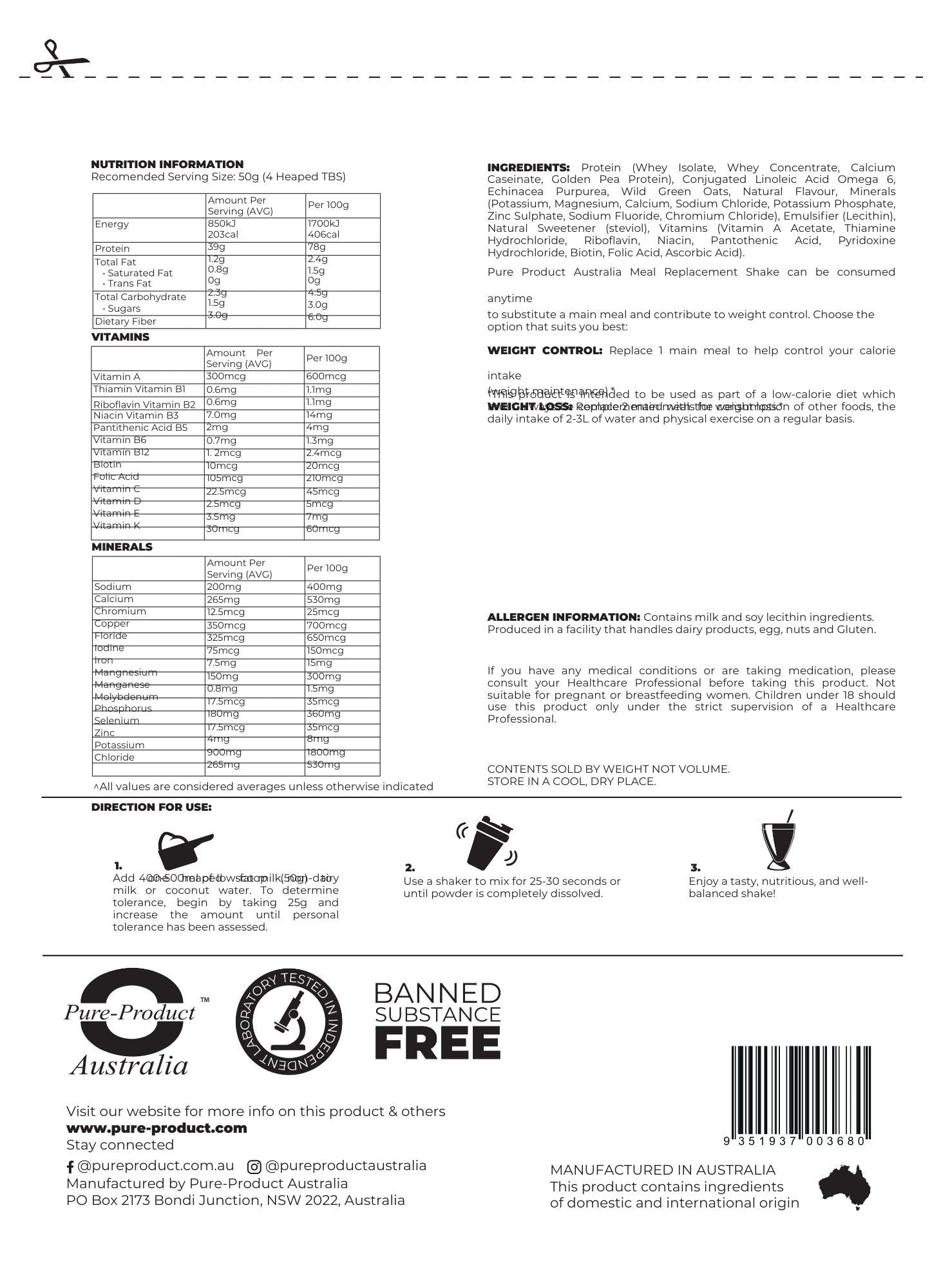 Meal Replacement Shake