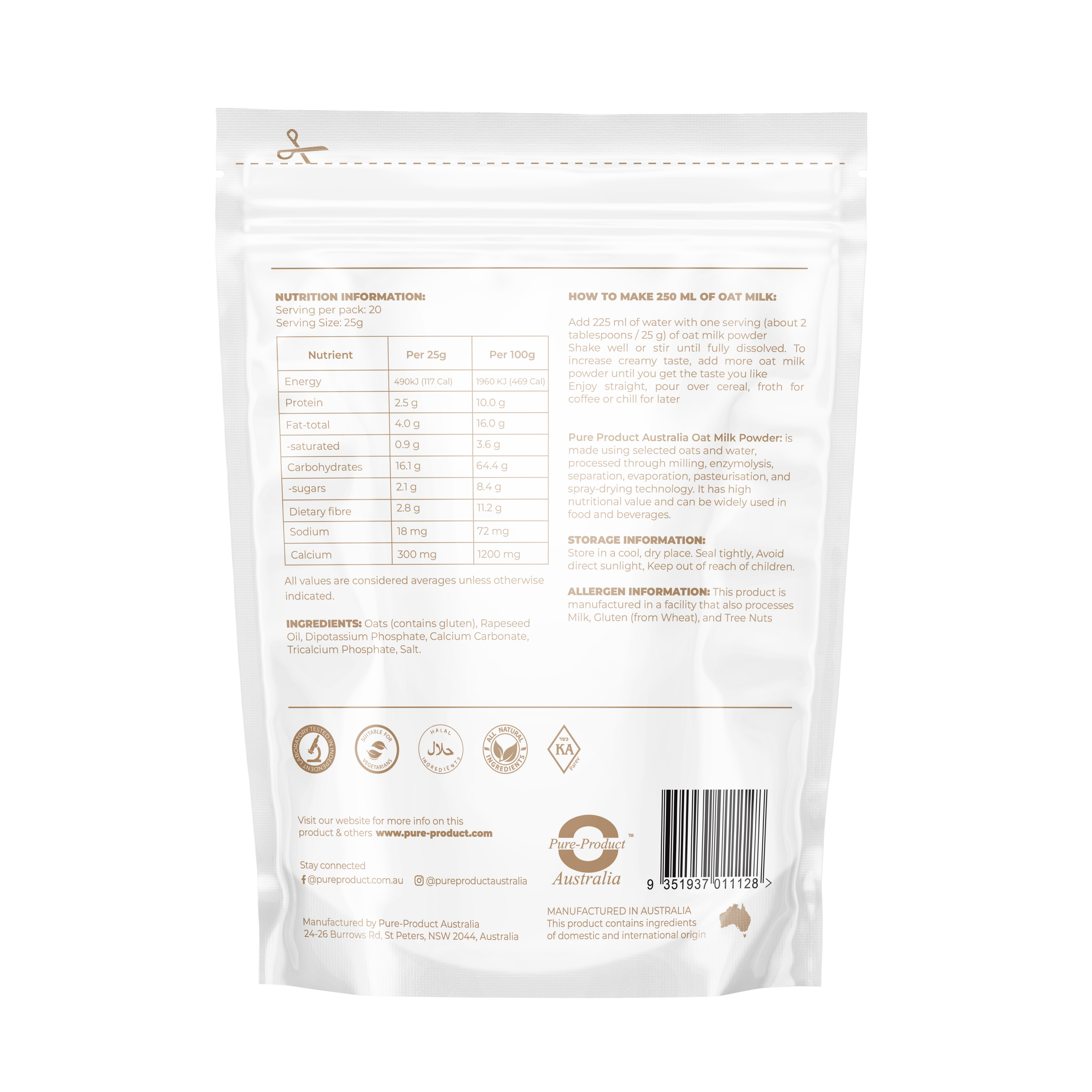 Oat Milk Plant Powder