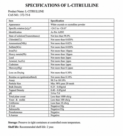 L-Citrulline Powder | Pre-Workout Amino Acid | AU