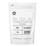 ZMA Powder supplement with zinc, magnesium, vitamin B6 for immune support, muscle recovery, and workout enhancement in 200g pack