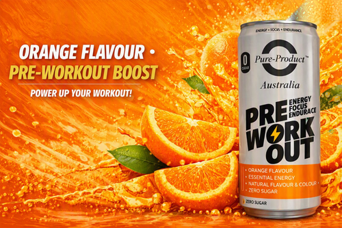 Pre-Workout Orange flavour banner Pure Product Australia (mobile)
