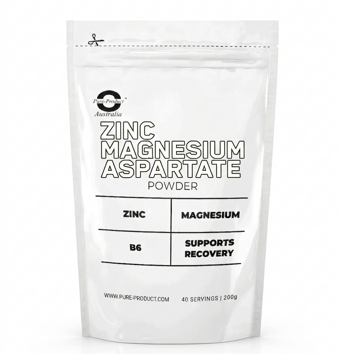 ZMA Zinc Magnesium Vitamin B6 powder Pure Product Australia