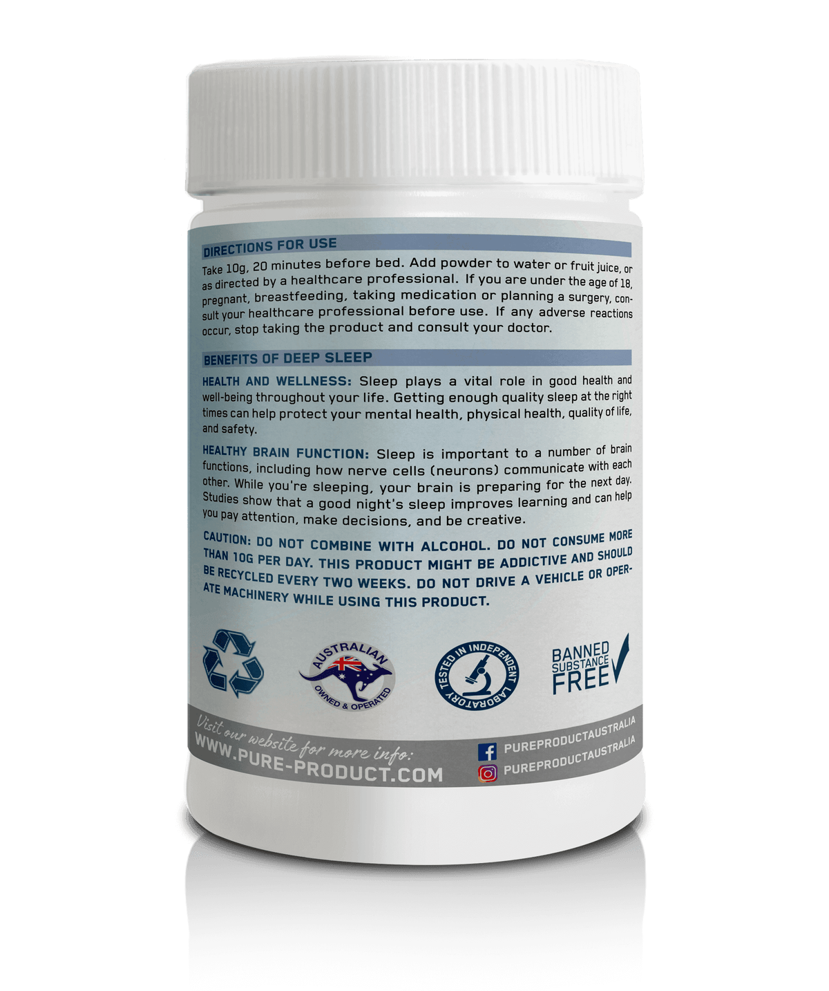 Deep Sleep Pure Product Australia Sleep plays a vital role in good health and well-being throughout your life. Getting enough quality sleep at the right times can help protect your mental health, physical health, quality of life, and safety. The way you f